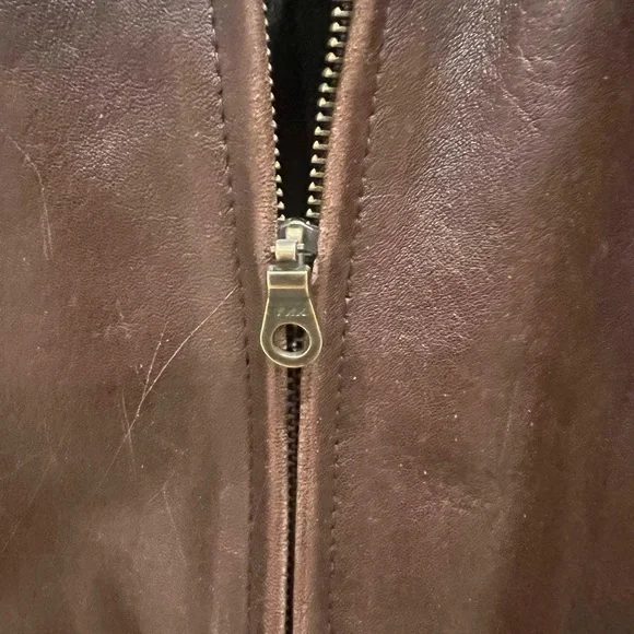 Men's Classic Brown 100% Leather Bomber Jacket - Picture 15 of 17